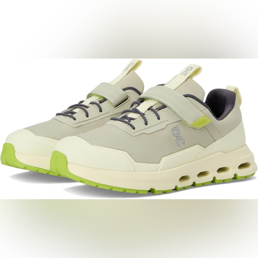 On Running Kids Cloudnova Sand/Green Waterproof Active Shoes